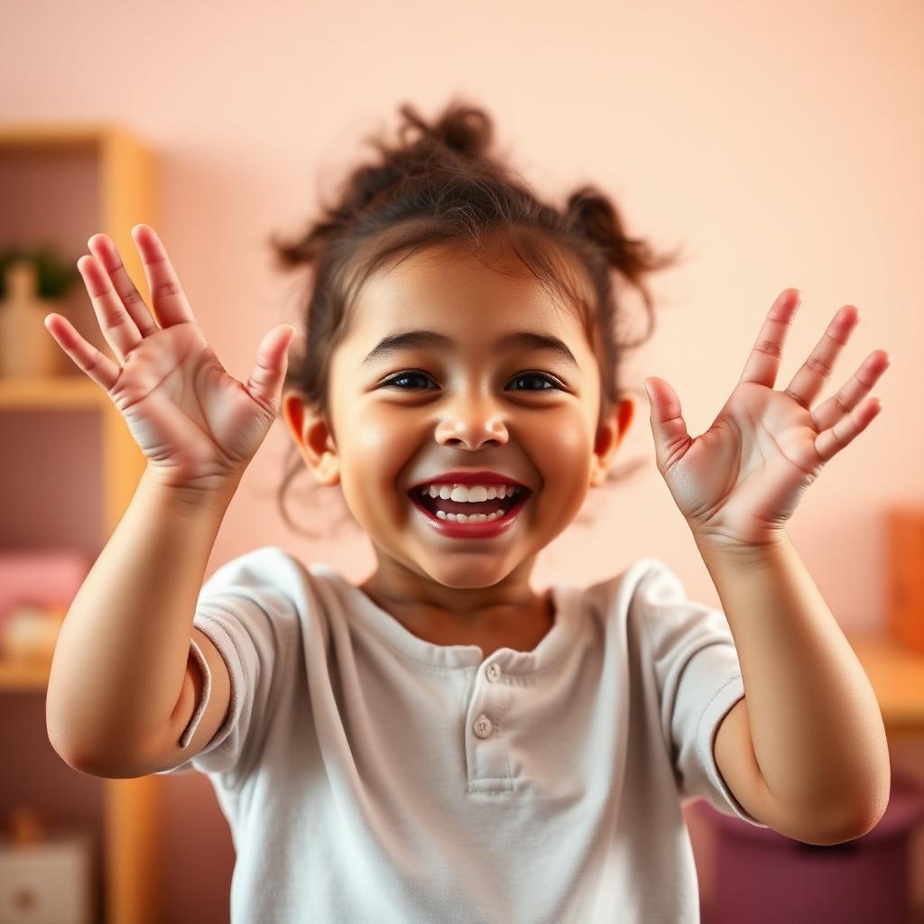 Petite fille joyeuse